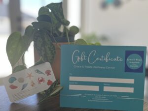 Punch cards and gift cards available at Grace and Peace Wellness Center